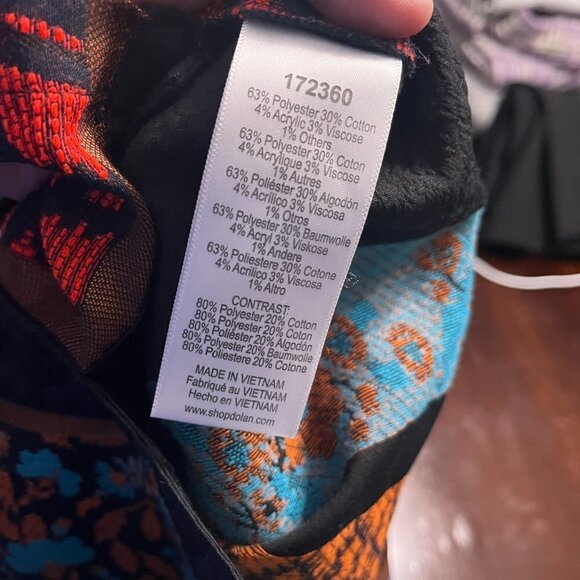 Anthropologie Jacquard Skirt By Dolan Left Coast Mixed Media Button Detailing S - Picture 5 of 6